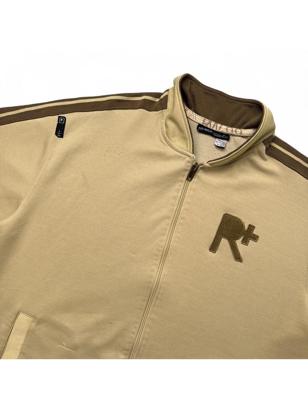 Y2K Rocawear 00s Zip Up Beige Grunge Jacket - Picture 5 of 8